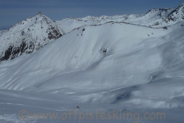 Jess dropping 'Vibes Alive' on the east face of Alpay Tur.