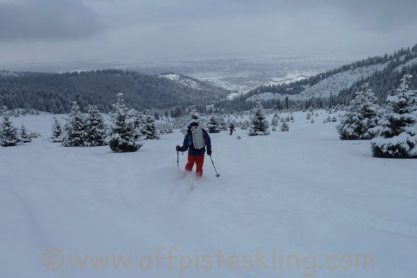 Dropping down from the yurts.